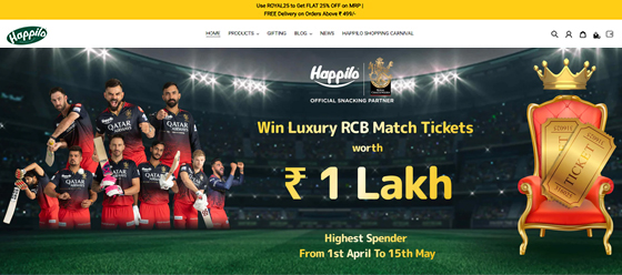 happilo website screenshot