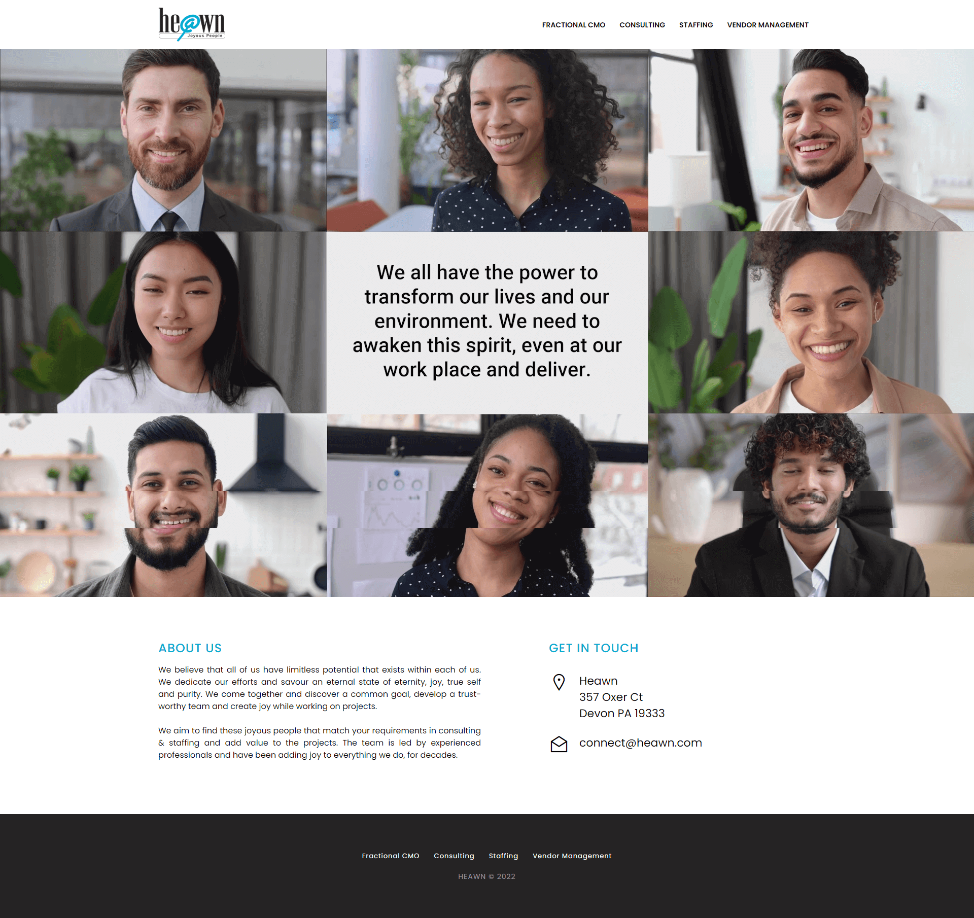 heawn website screenshot
